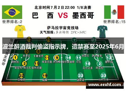 波兰醉酒裁判偷盗指示牌，遭禁赛至2025年6月